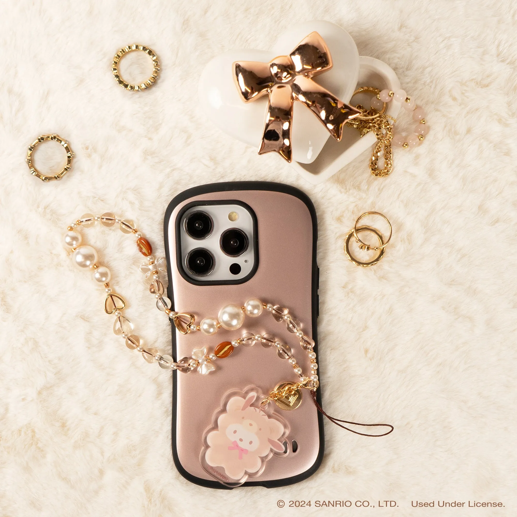 Pochacco Latte Bear Beaded Charm Mobile Phone Wrist Strap sold by Sanrio product image thumbnail 5