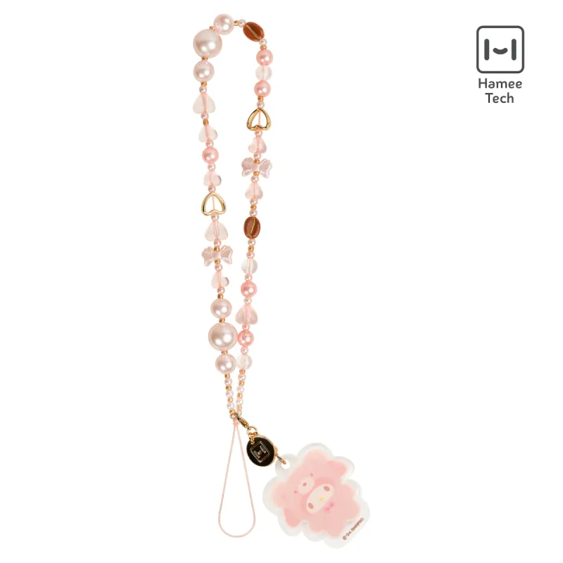 My Melody Latte Bear Beaded Charm Mobile Phone Wrist Strap sold by Sanrio