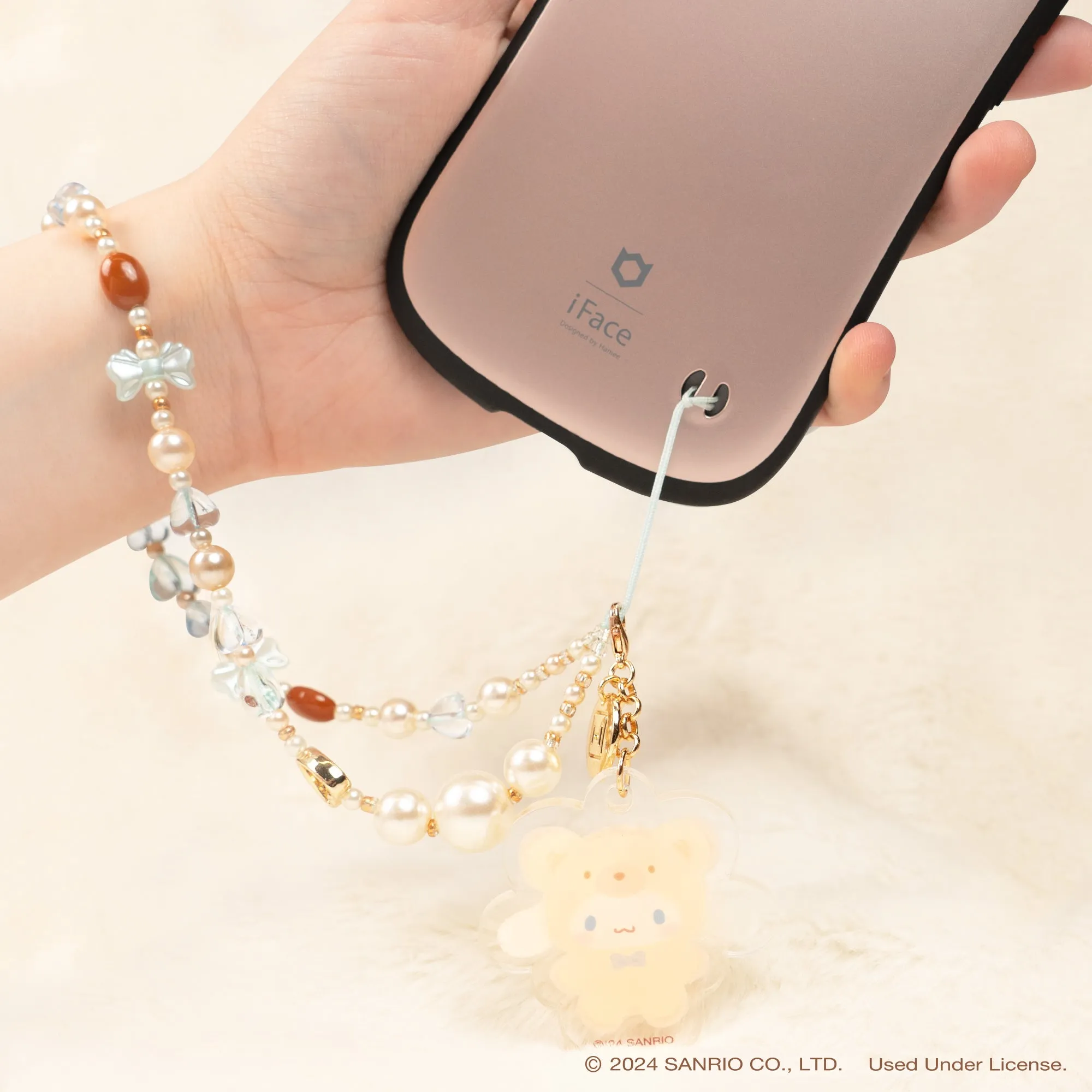 Cinnamoroll Latte Bear Beaded Charm Mobile Phone Wrist Strap sold by Sanrio product image thumbnail 3