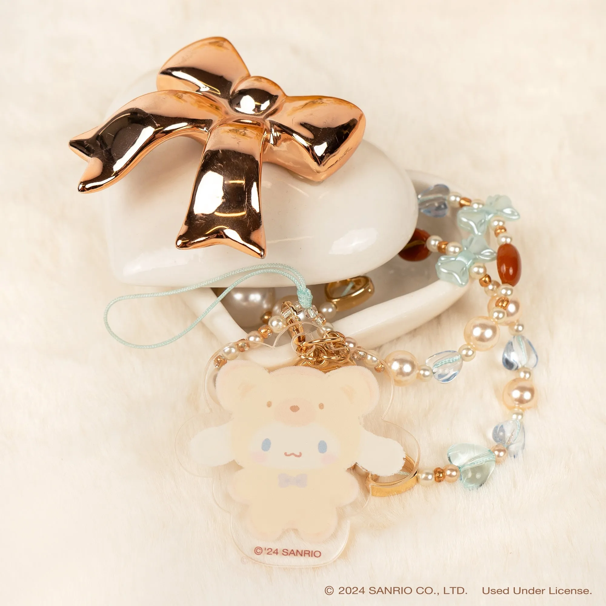 Cinnamoroll Latte Bear Beaded Charm Mobile Phone Wrist Strap sold by Sanrio product image thumbnail 2