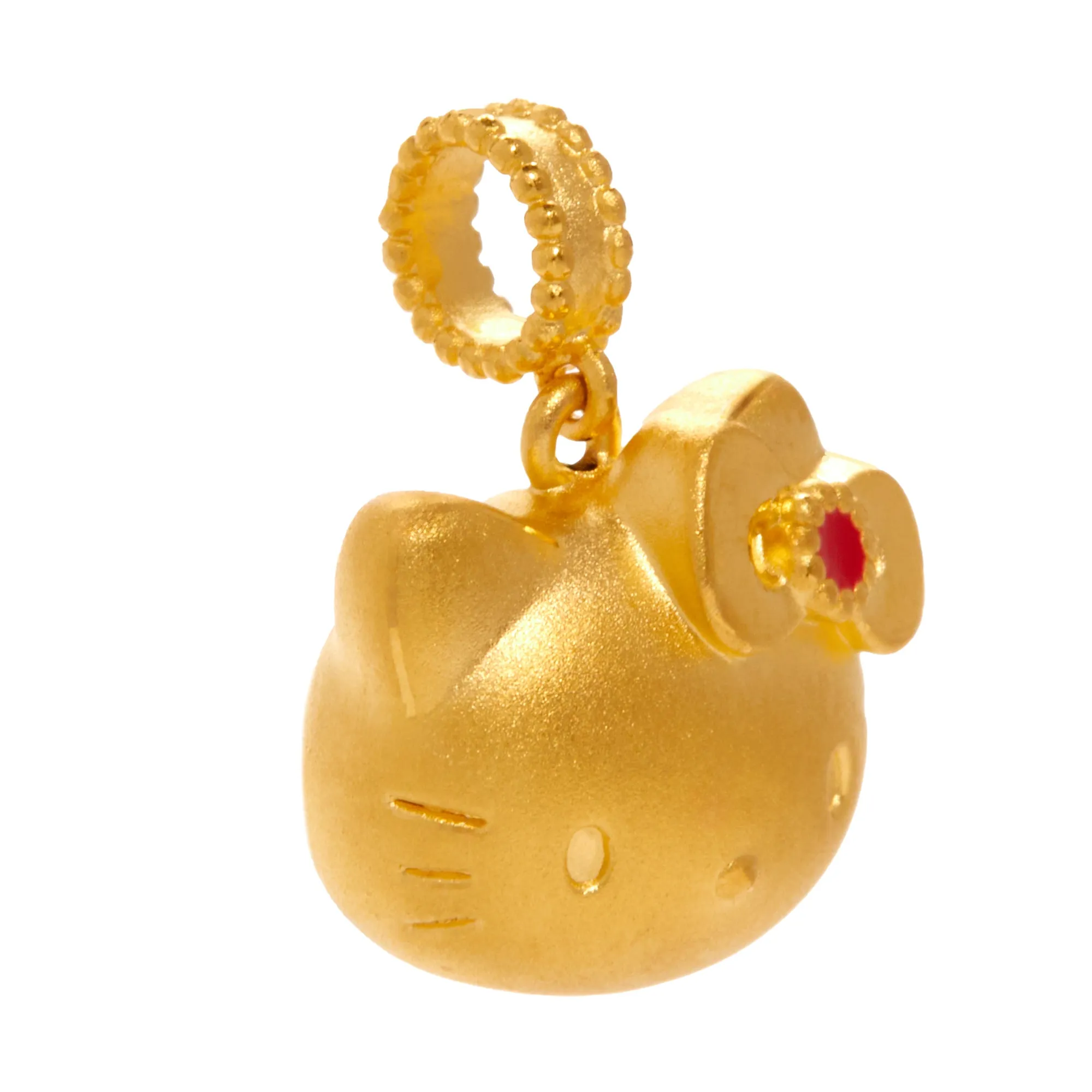 Hello Kitty x Chow Tai Fook 24K Gold & Red Bow Pendant sold by Sanrio product image thumbnail 3