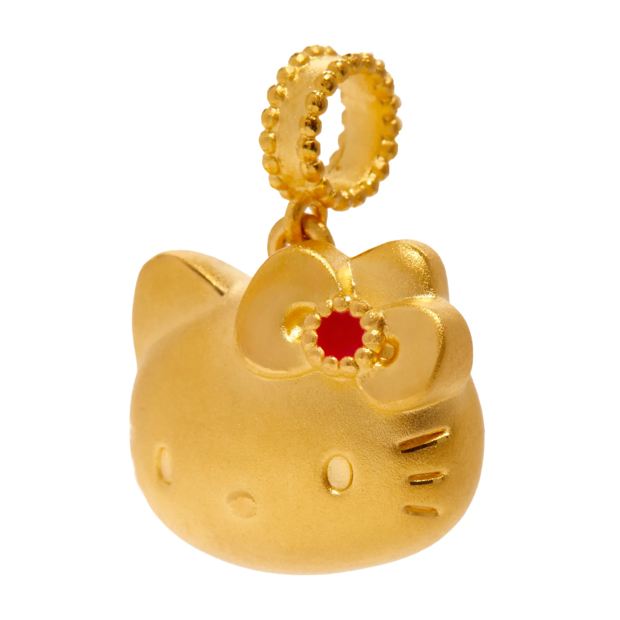 Hello Kitty x Chow Tai Fook 24K Gold & Red Bow Pendant sold by Sanrio product image thumbnail 4