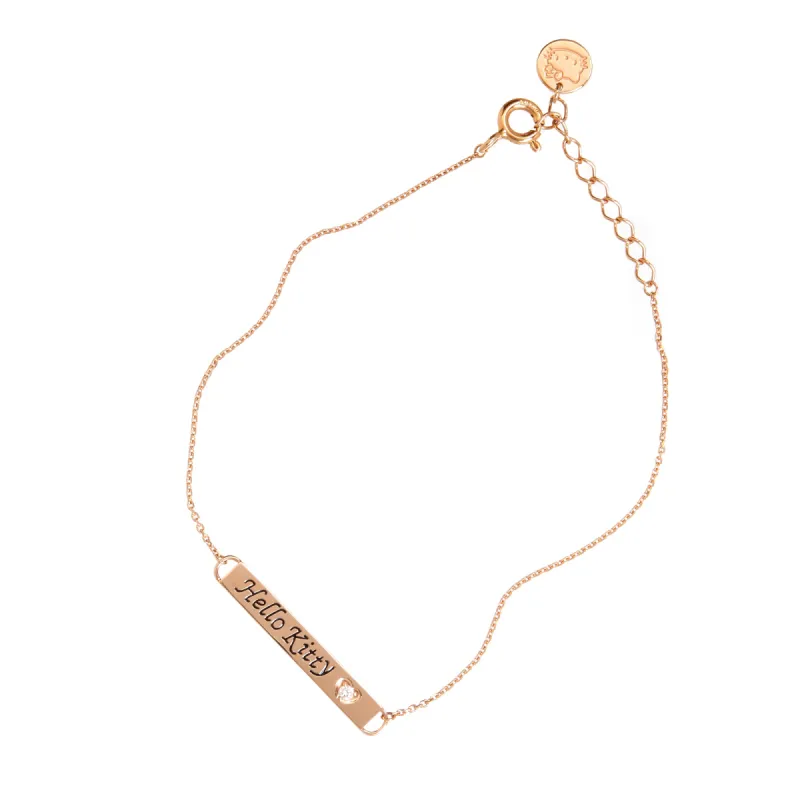 Hello Kitty Gold Bar Bracelet sold by Sanrio