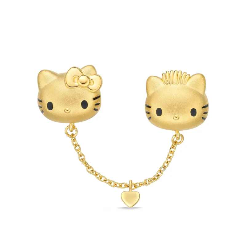 Hello Kitty & Dear Daniel 24K Gold Double Barrel Charm sold by Sanrio