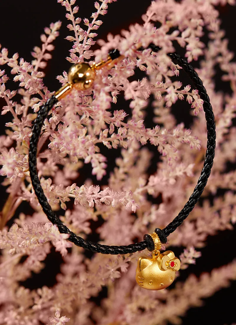 Hello Kitty 24K Gold Charm Black Bracelet sold by Sanrio product image thumbnail 2