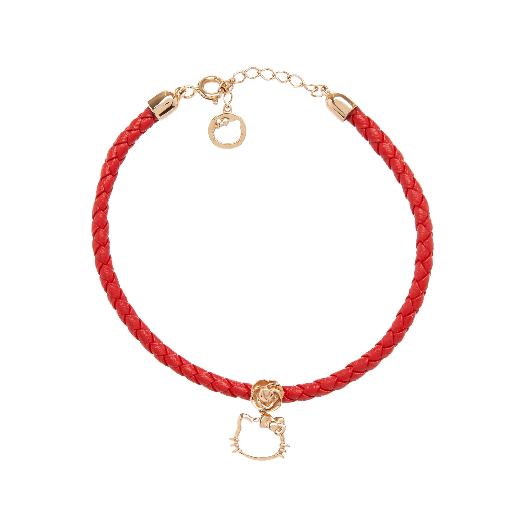 Hello Kitty x Chow Tai Fook Rose Silhouette 18K Gold Red Bracelet sold by Sanrio