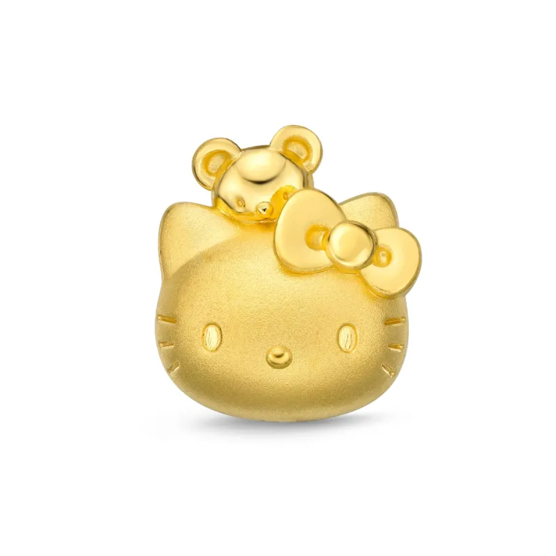 Hello Kitty x Chow Tai Fook 24K Gold Tiny Chum Pendant sold by Sanrio