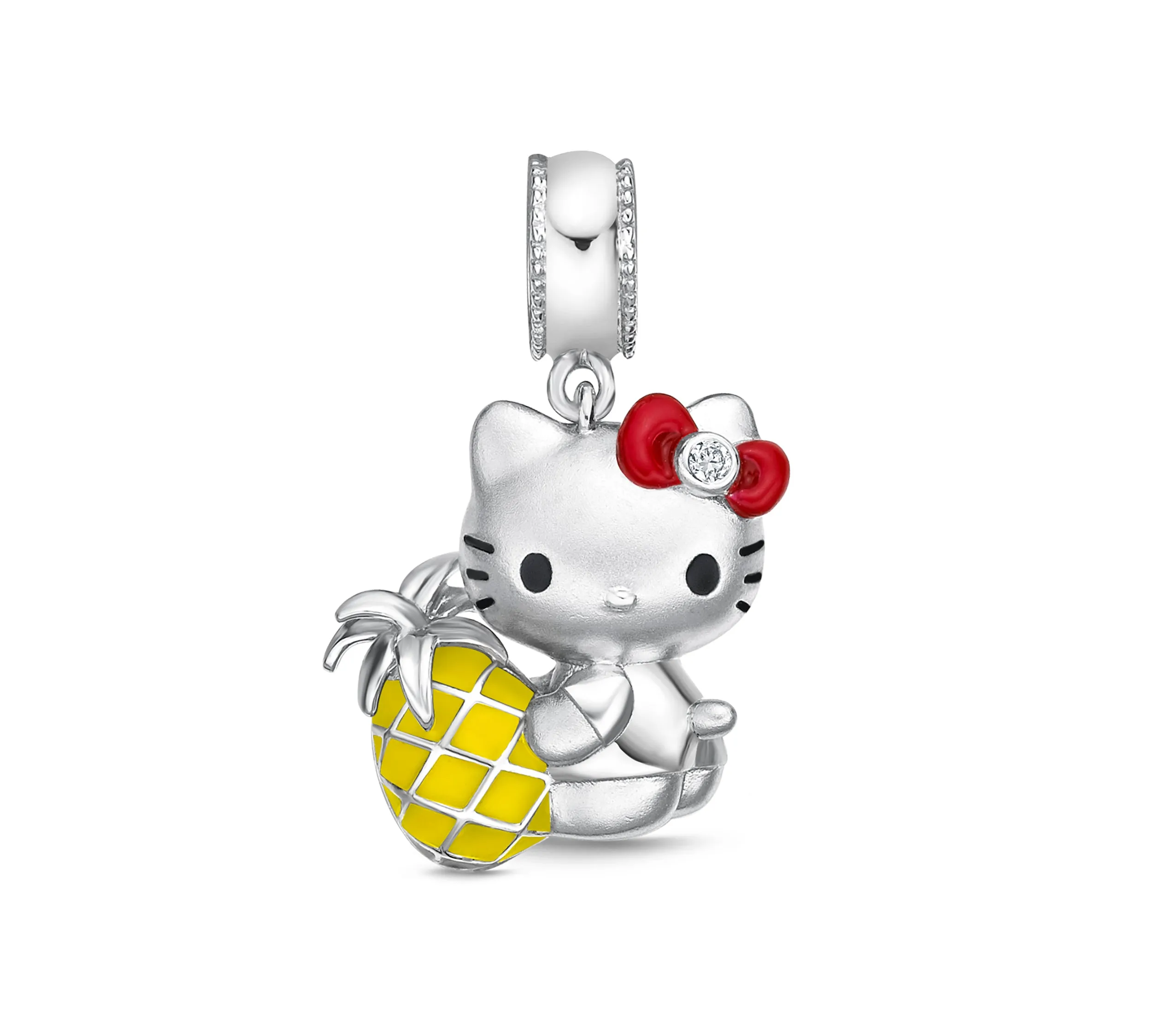 Hello Kitty Pineapple Silver Diamond Charm sold by Sanrio