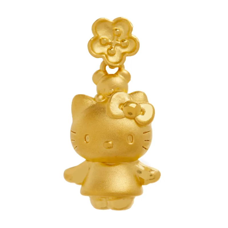 Hello Kitty x Chow Tai Fook 24K Gold Flower Pendant sold by Sanrio