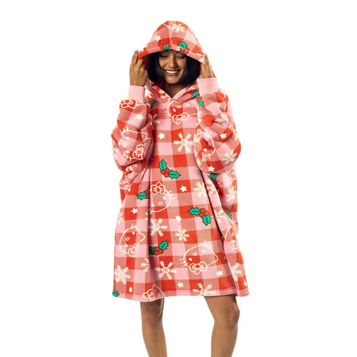 Hello Kitty Winter Plaid Lounge Hoodie sold by Sanrio product image thumbnail 4