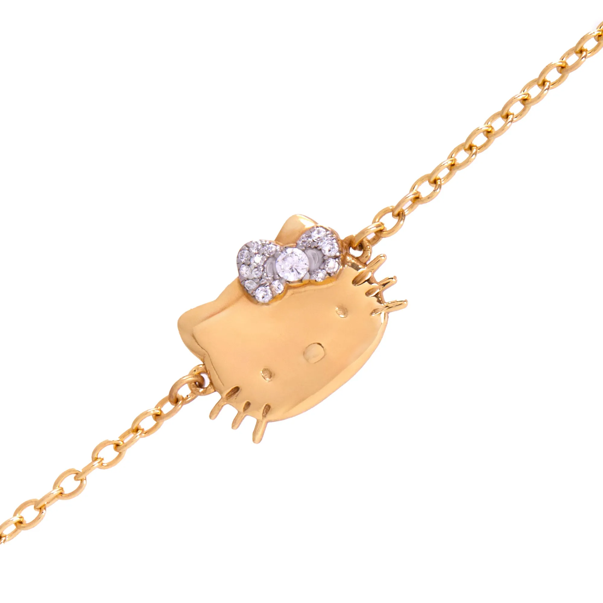 Hello Kitty Gold Plated Sparkle Bow Bracelet sold by Sanrio product image thumbnail 2