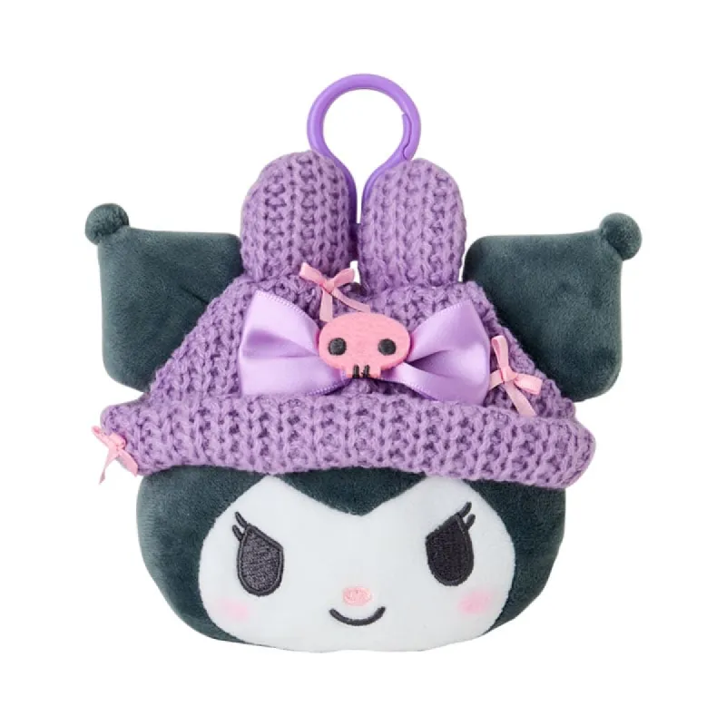Kuromi Cozy Cap Mascot Clip Pouch sold by Sanrio