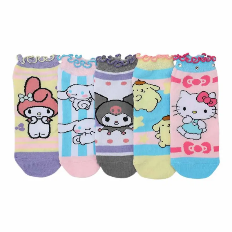 Hello Kitty and Friends 5-Pc Frilly Ankle Sock Set sold by Sanrio