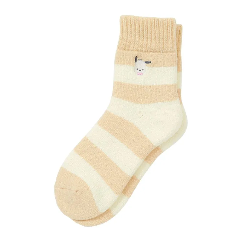 Pochacco Cozy Cuff Striped Lounge Socks sold by Sanrio