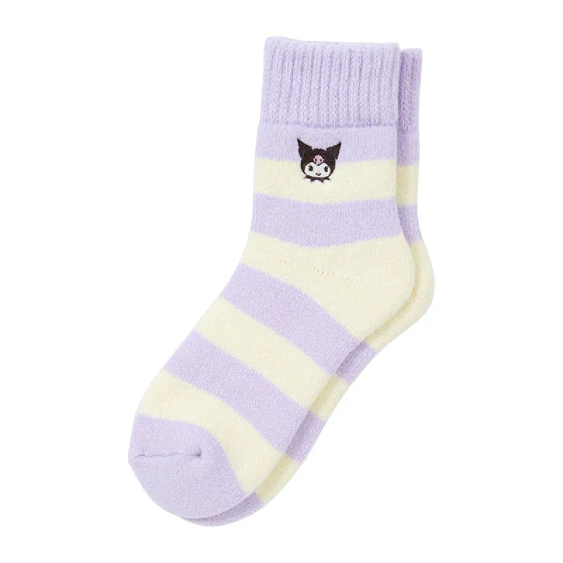 Kuromi Cozy Cuff Striped Lounge Socks sold by Sanrio