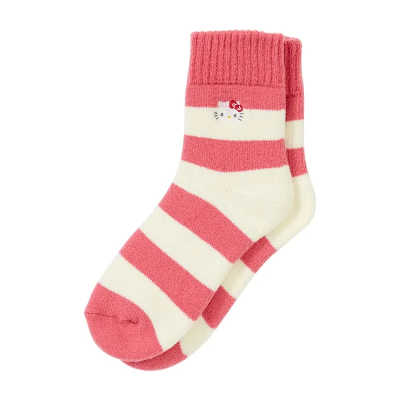 Hello Kitty Cozy Cuff Striped Lounge Socks sold by Sanrio