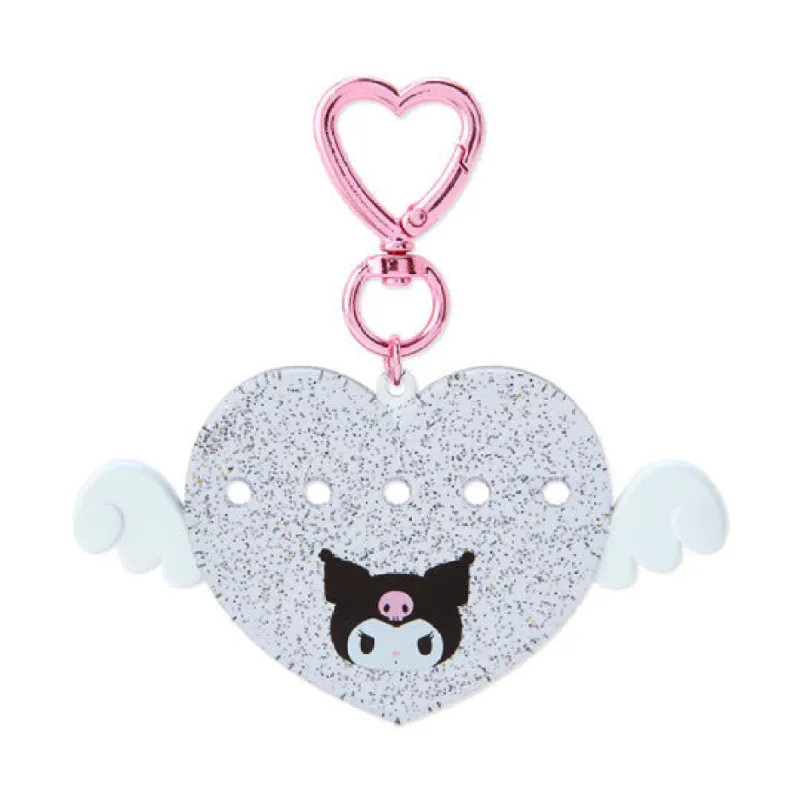 Kuromi Customizable Heart Keychain (My Pachirun Series) sold by Sanrio