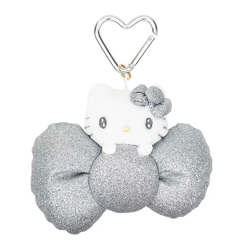 Hello Kitty 50th Anniv. Silver Mascot (Metallic Bow Series) sold by Sanrio
