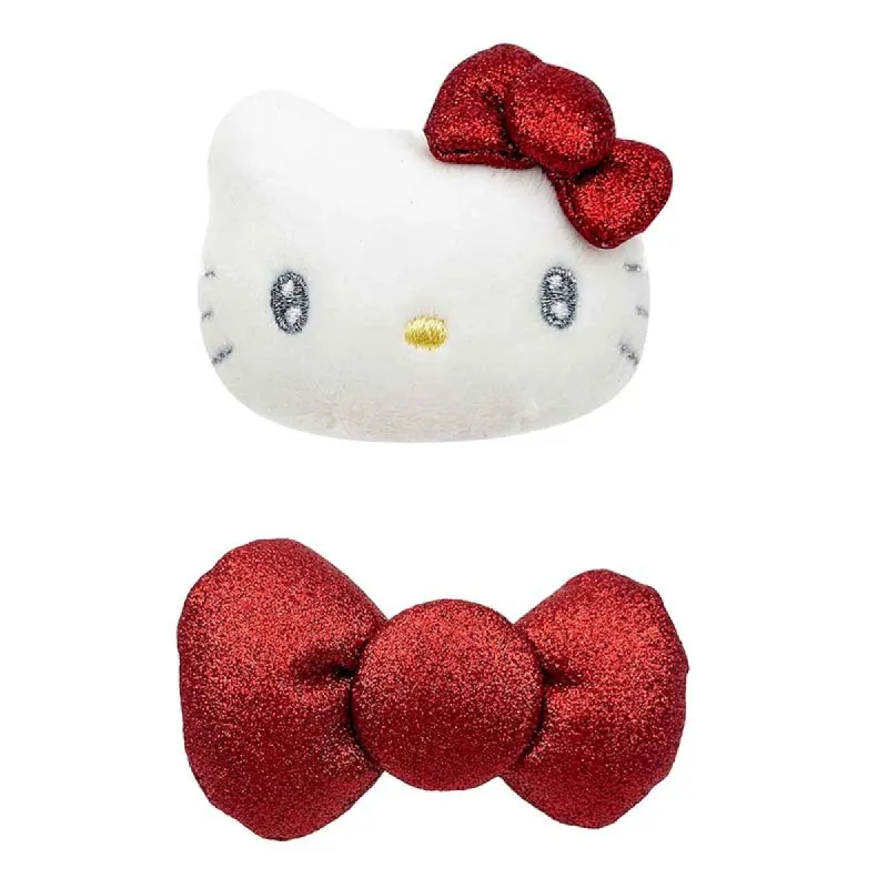 Hello Kitty 50th Anniv. Hair Clip Set (Metallic Bow Series) sold by Sanrio