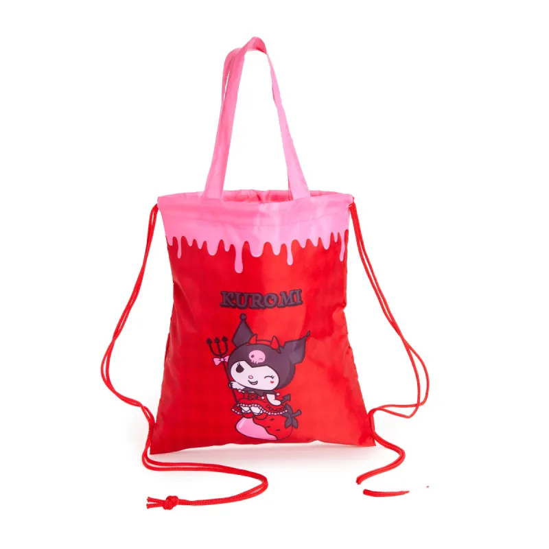 Kuromi Drawstring Backpack (Strawberry Treat Series) sold by Sanrio