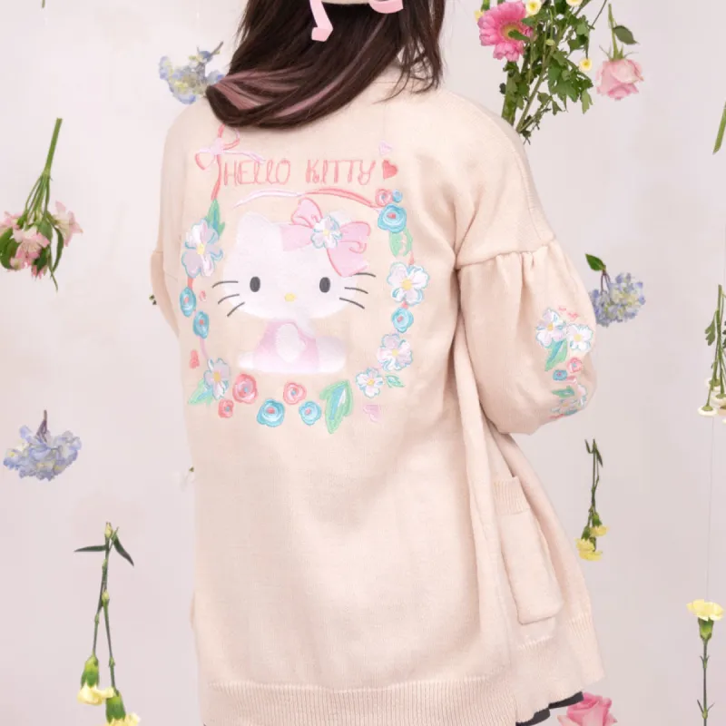 Hello Kitty JapanLA Floral Cardigan sold by Sanrio