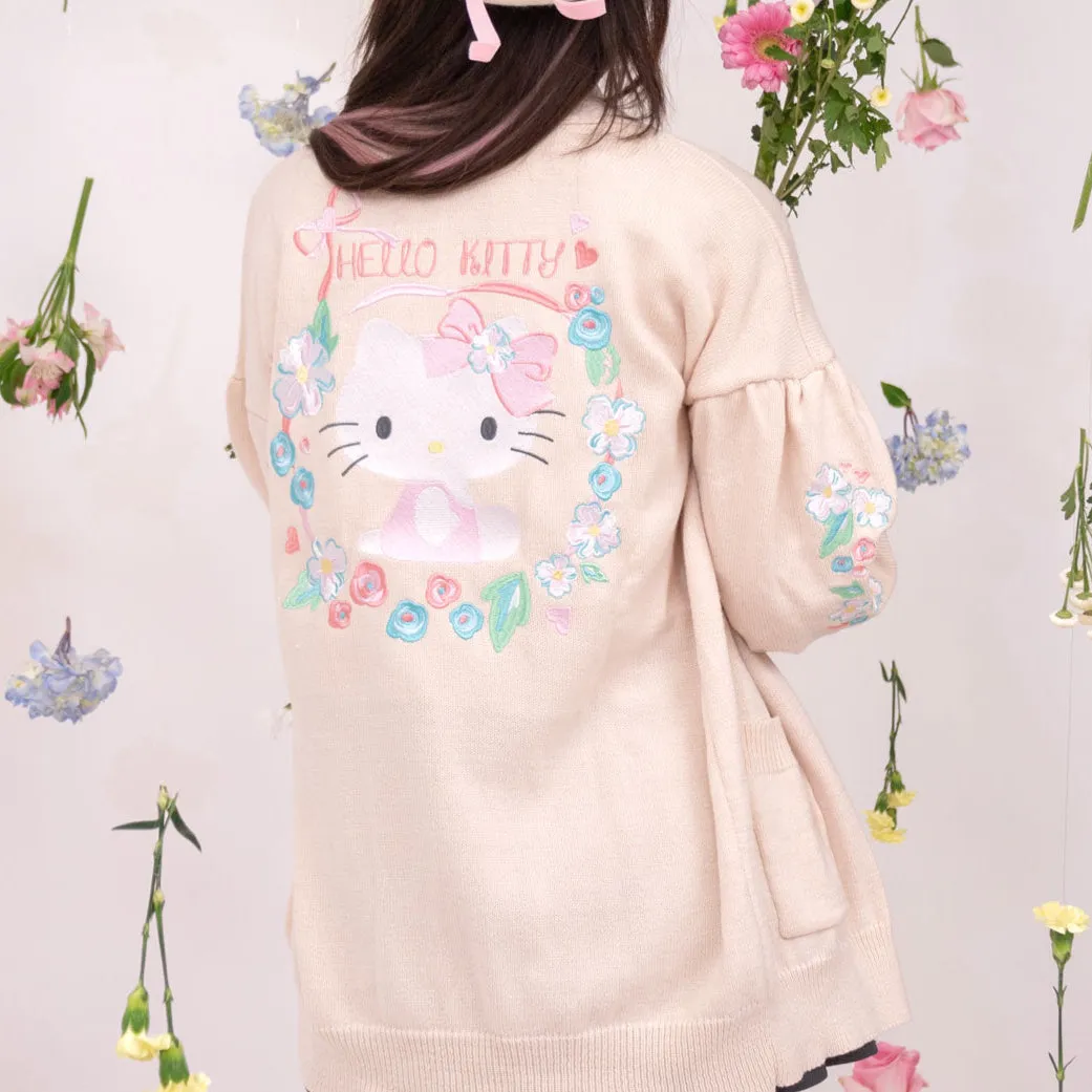 Hello Kitty JapanLA Floral Cardigan sold by Sanrio