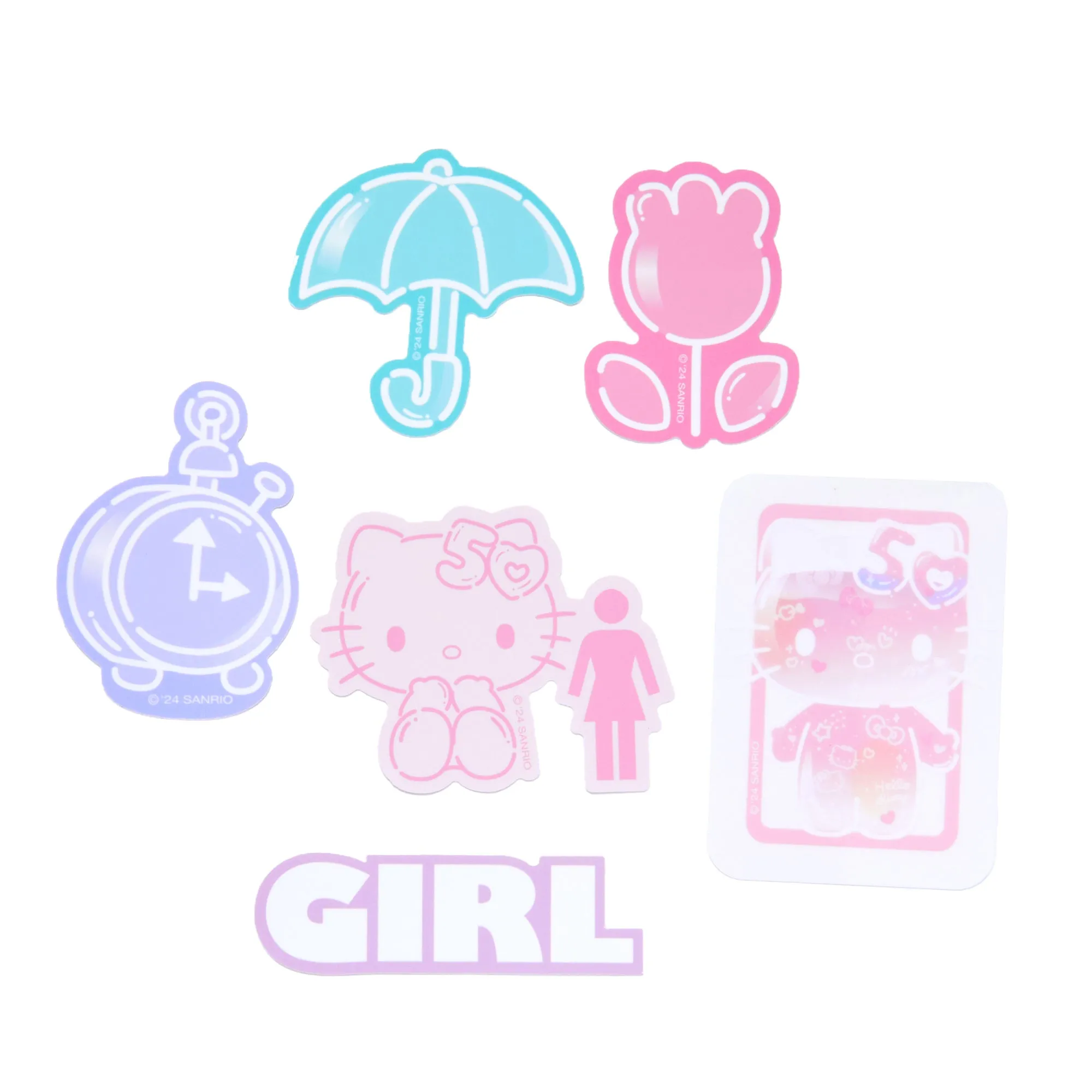 Hello Kitty x GIRL 6-pc Sticker Pack (50th Anniv.) sold by Sanrio product image thumbnail 2