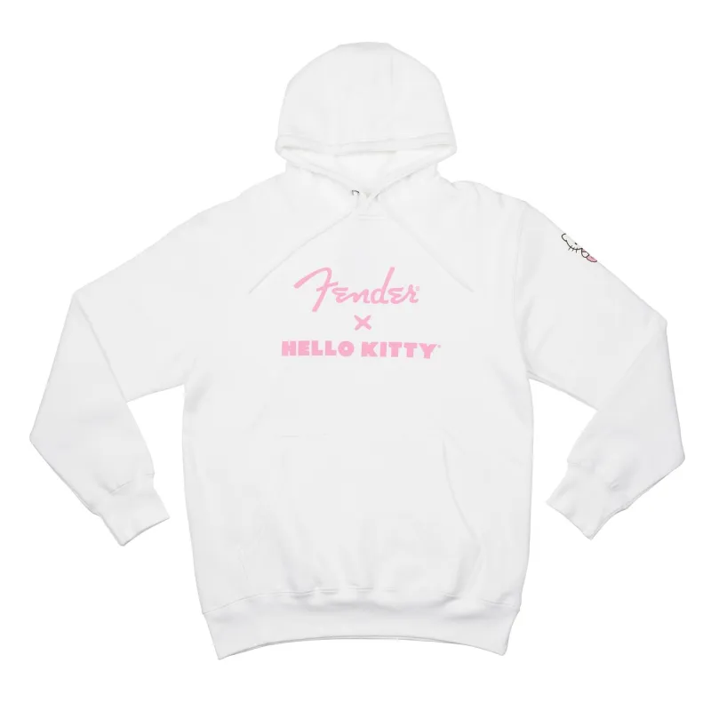 Hello Kitty x Fender White Sleeve Logo Hoodie sold by Sanrio
