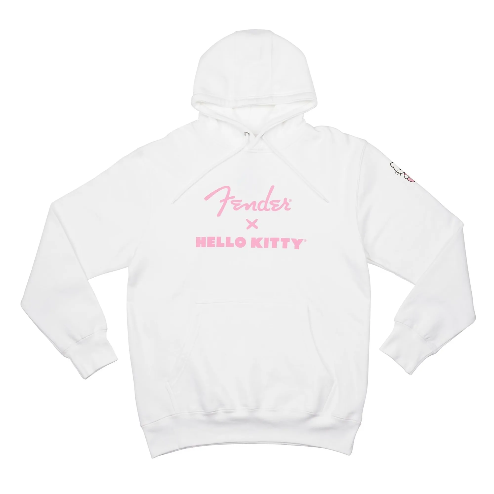 Hello Kitty x Fender White Sleeve Logo Hoodie sold by Sanrio