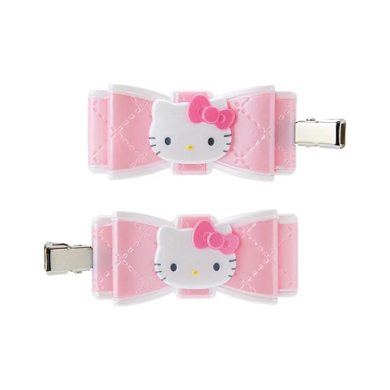 Hello Kitty 2-Piece Hair Clip Set (Quilted Ribbon) sold by Sanrio