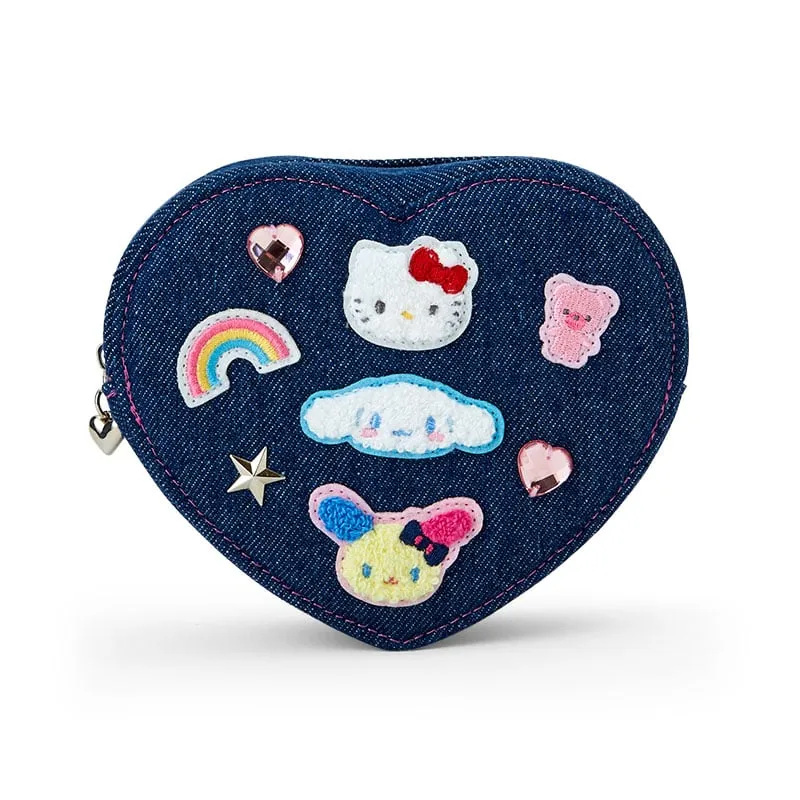 Sanrio Characters Mini Zipper Pouch (Denim Patch Series) sold by Sanrio