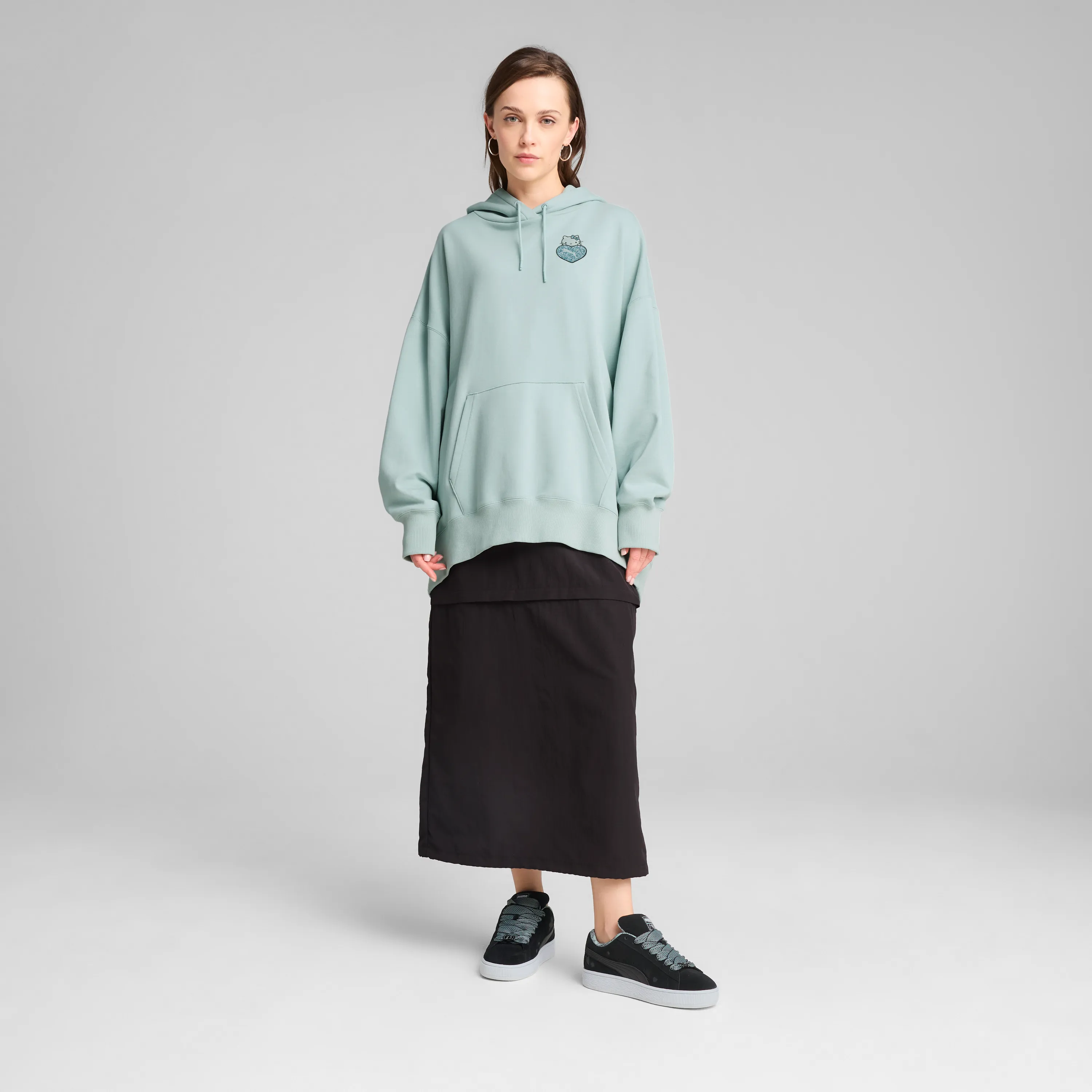 Hello Kitty x PUMA Graphic Oversized Hoodie (Modern Mint) sold by Sanrio product image thumbnail 4