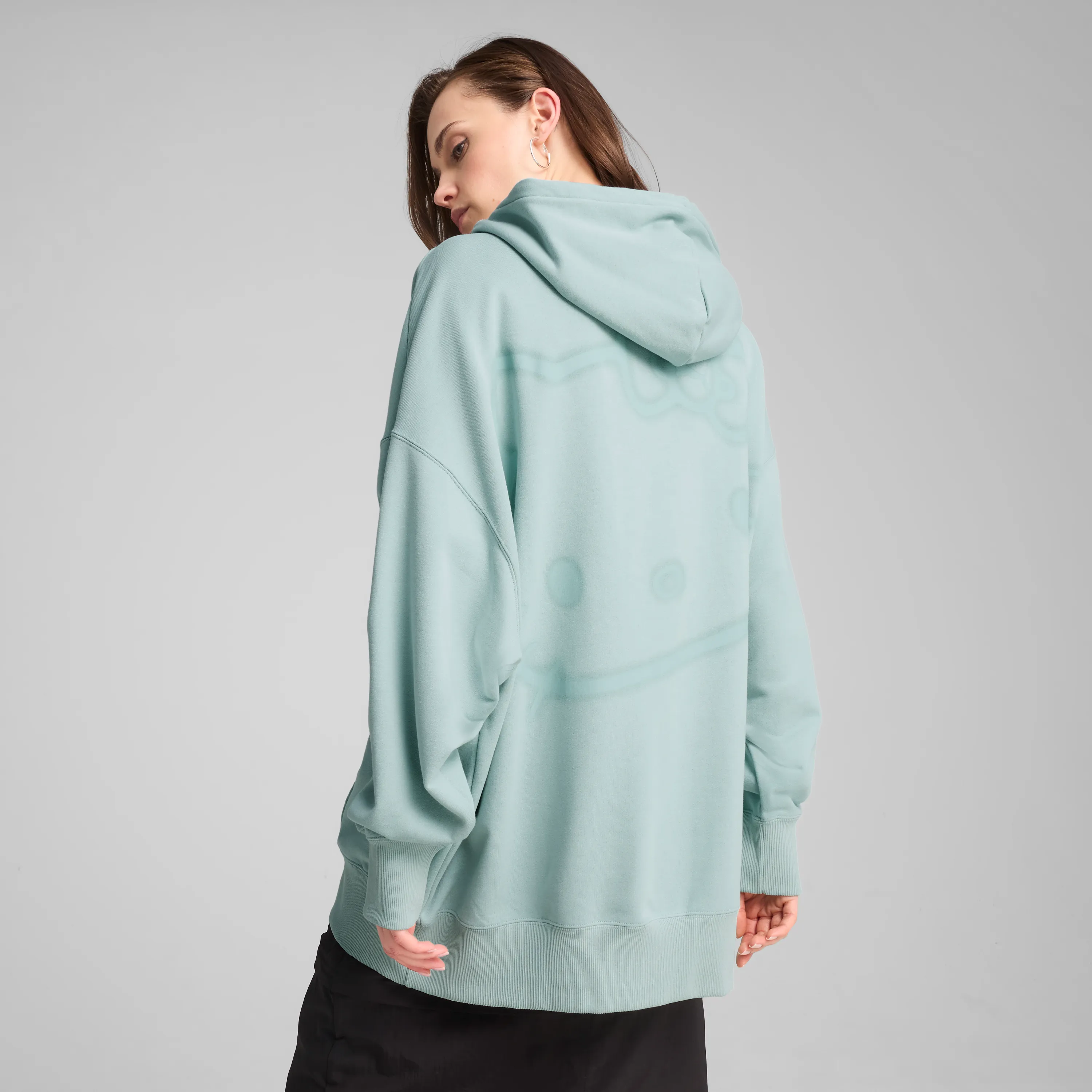 Hello Kitty x PUMA Graphic Oversized Hoodie (Modern Mint) sold by Sanrio product image thumbnail 2