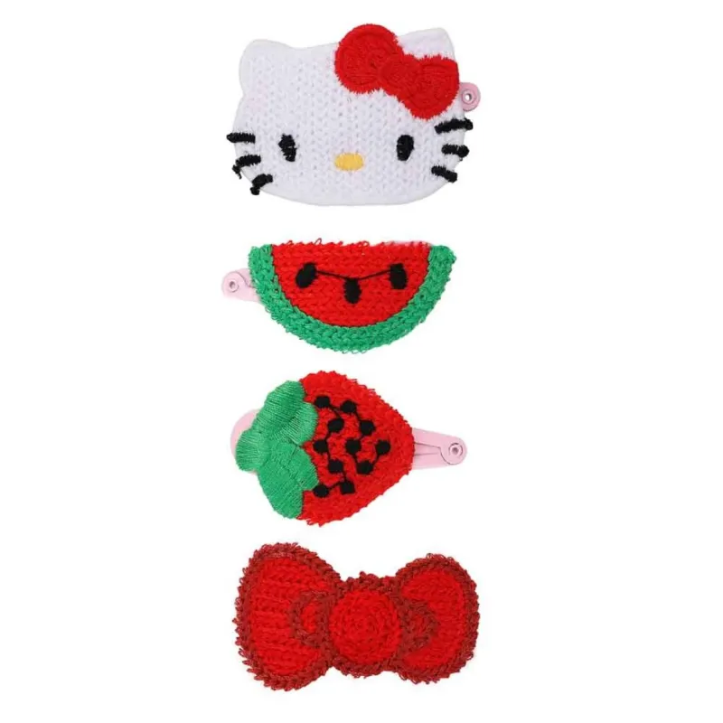 Hello Kitty 4-pc Crochet Hair Clip Set sold by Sanrio