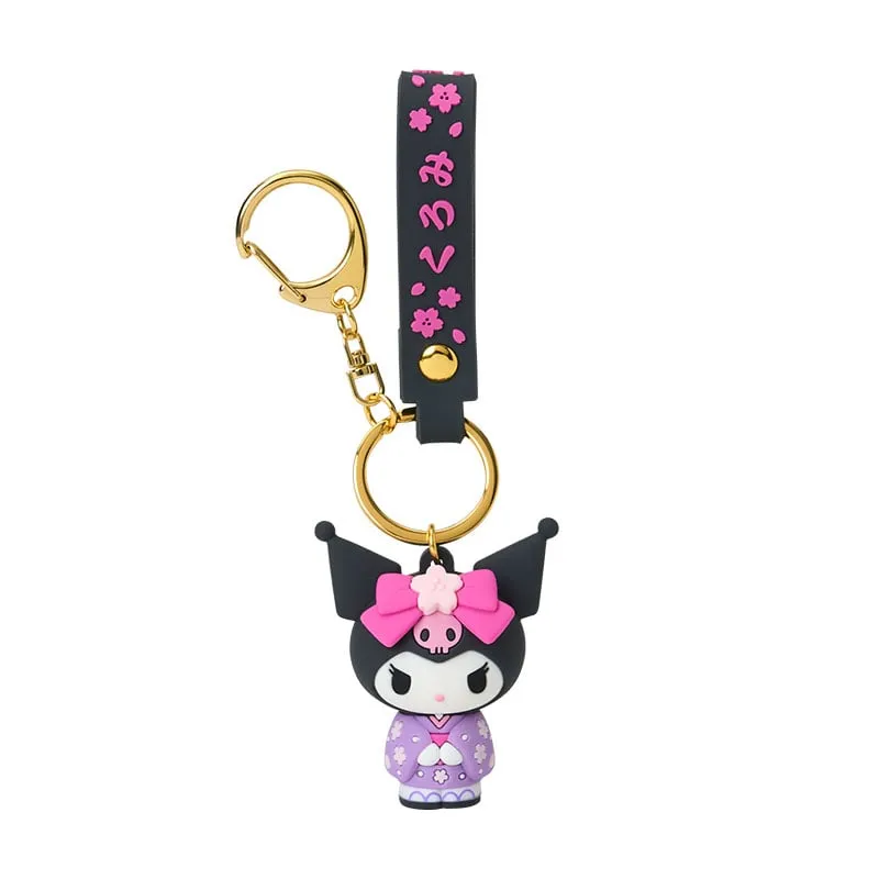 Kuromi Signature Keychain (Kimono Series) sold by Sanrio