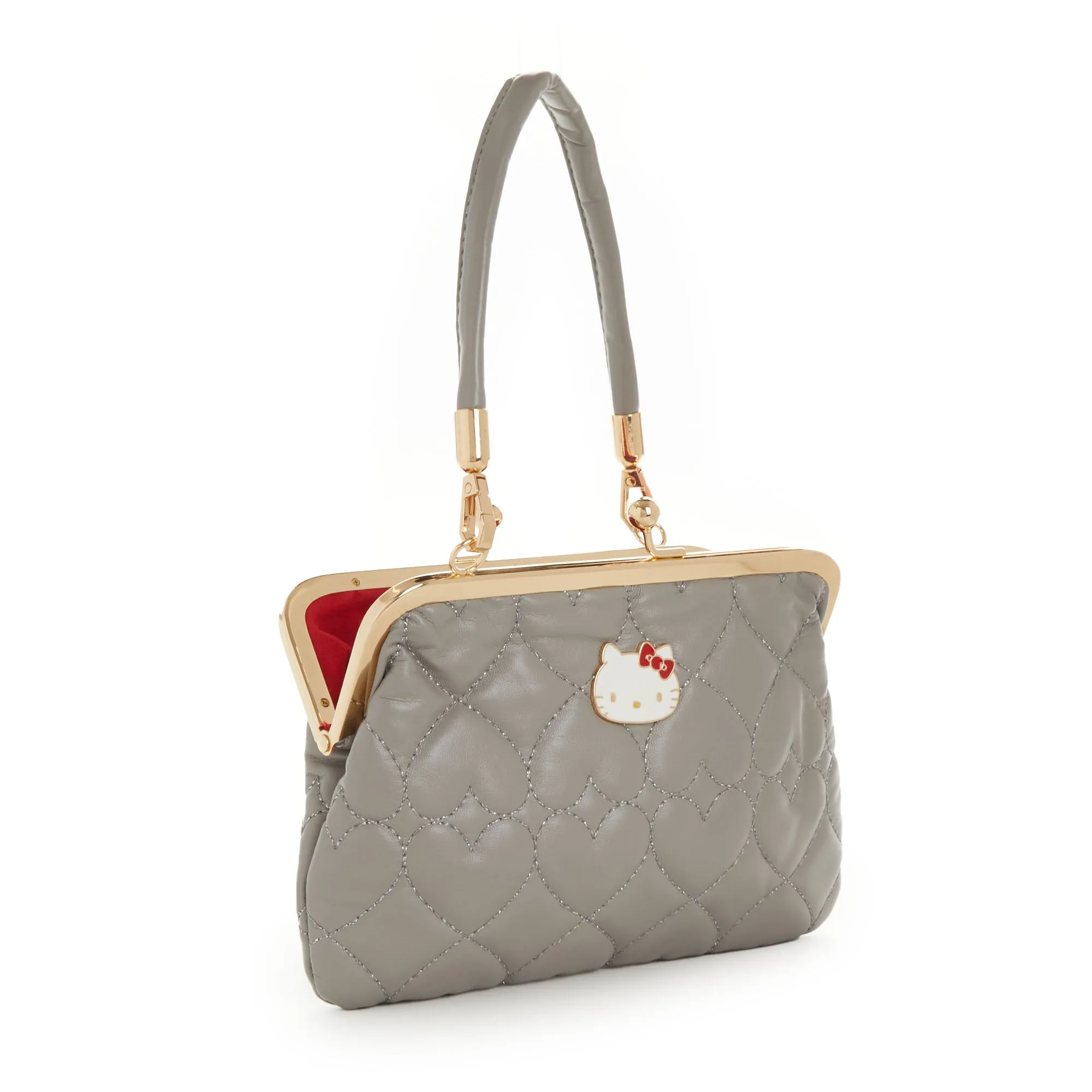 Hello Kitty 2-Way Quilted Kiss Knob Handbag sold by Sanrio product image thumbnail 5