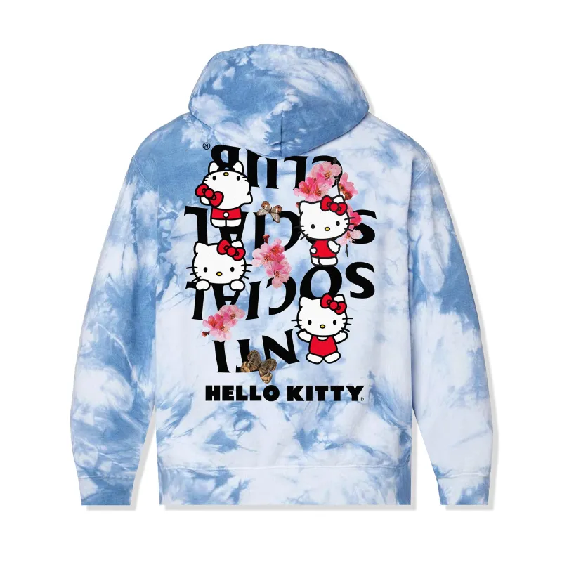 Anti Social Social Club x Hello Kitty Spring Sakura Hoodie (Blue Tie-Dye) sold by Sanrio