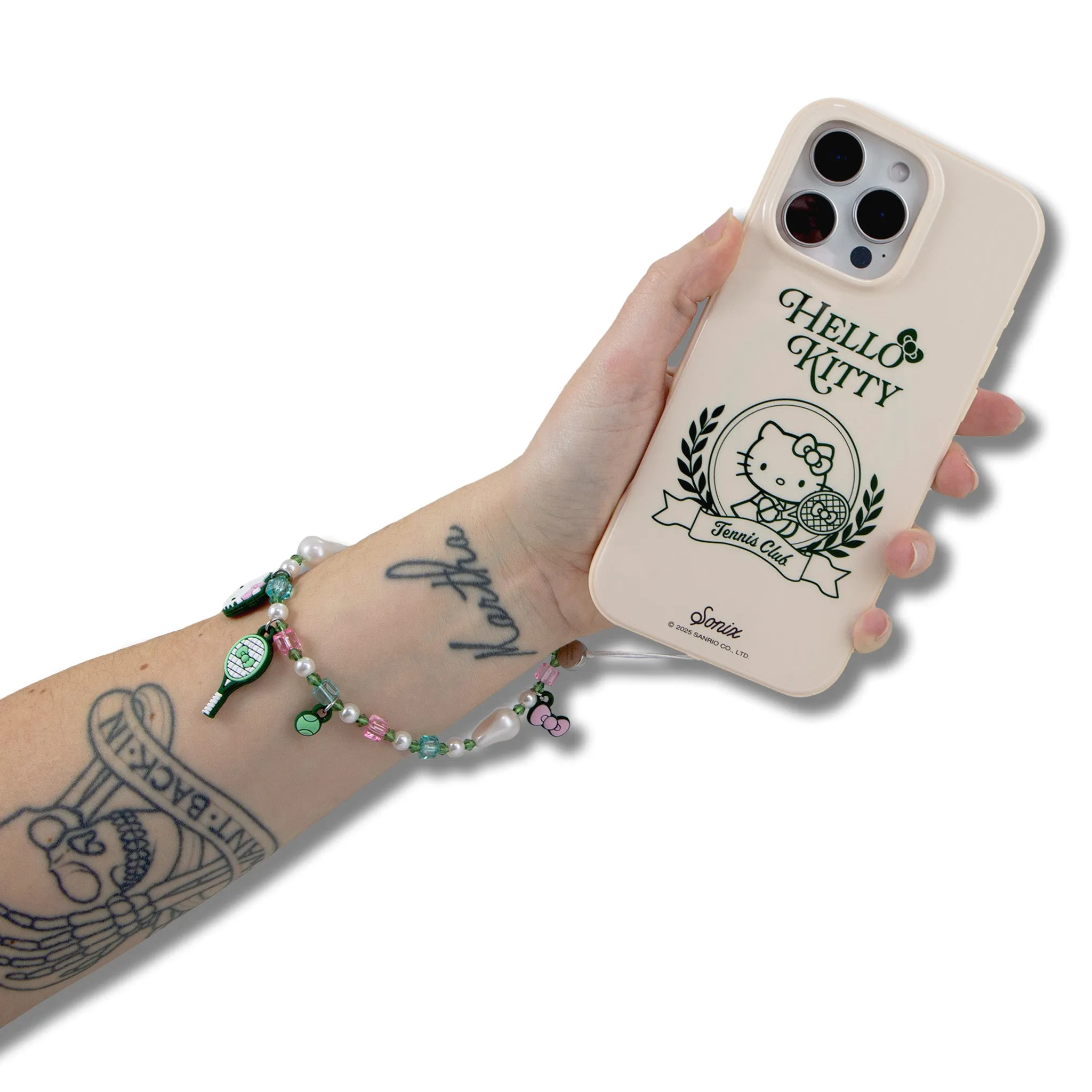 Hello Kitty x Sonix Tennis Club Beaded Smartphone Wrist Strap sold by Sanrio product image thumbnail 3