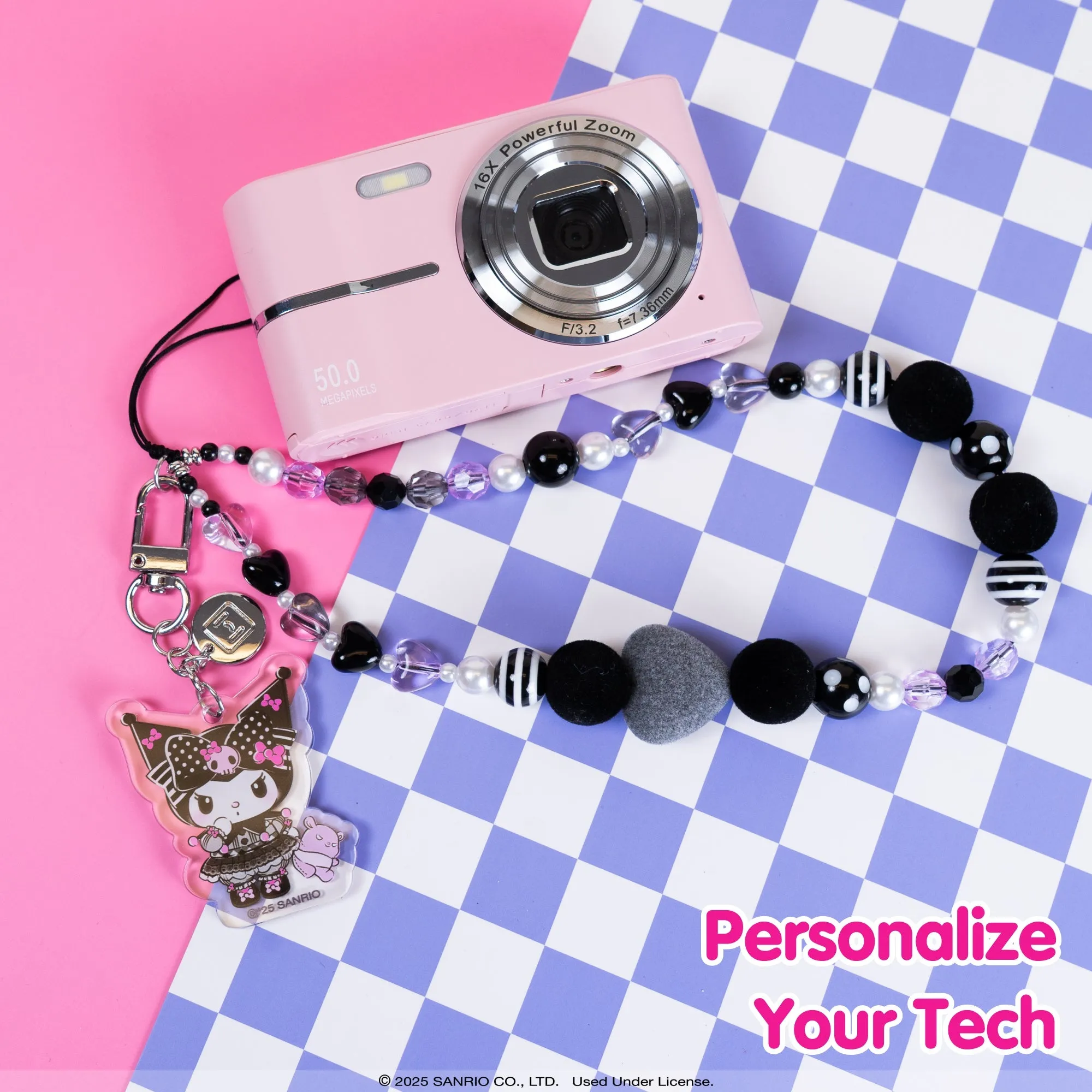 Kuromi 20th Anniversary Beaded Charm Mobile Phone Wrist Strap sold by Sanrio product image thumbnail 5