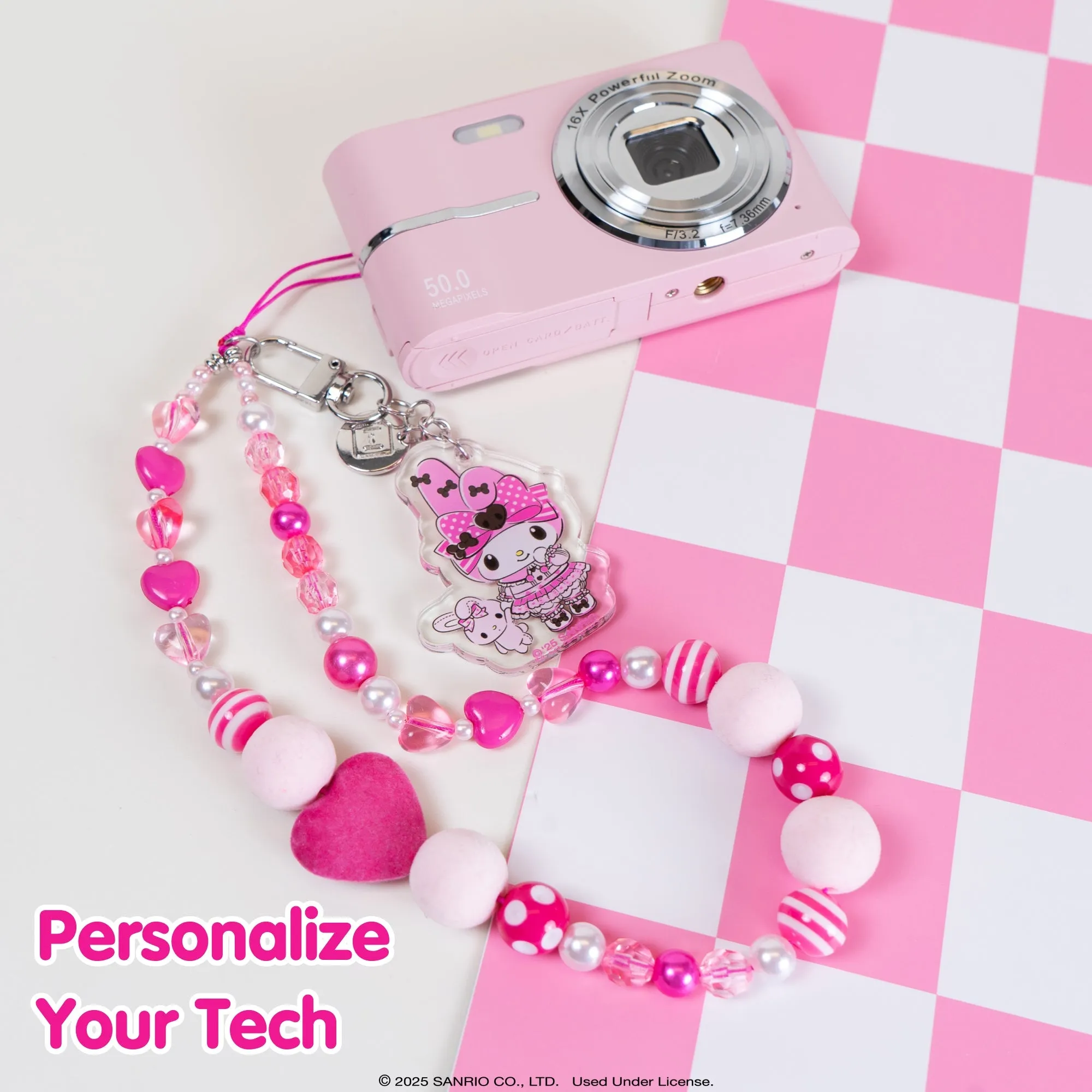 My Melody 50th Anniversary Beaded Charm Mobile Phone Wrist Strap sold by Sanrio product image thumbnail 5