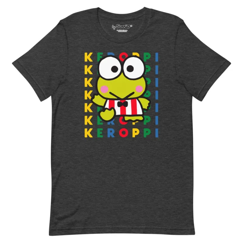 Keroppi Watashi Wa T-Shirt (Black) sold by Sanrio