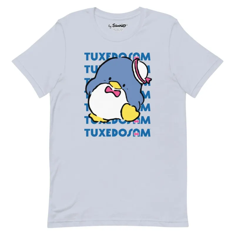 Tuxedosam Watashi Wa T-Shirt (Light Blue) sold by Sanrio