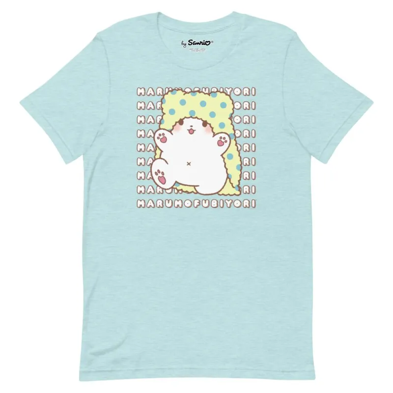 Marumofubiyori Watashi Wa T-Shirt (Heather Mint) sold by Sanrio