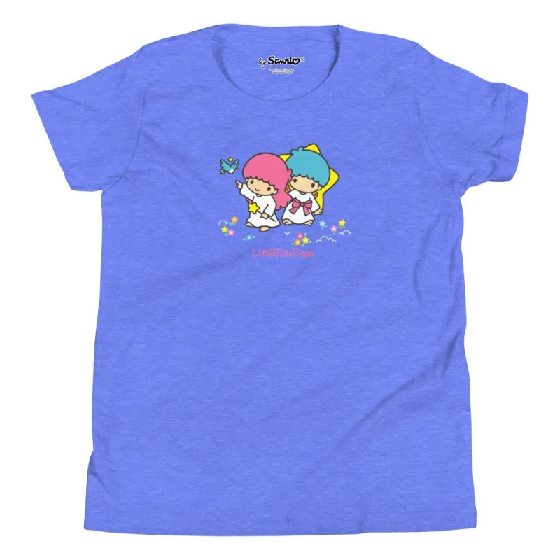 Youth LittleTwinStars Classic Logo T-Shirt (Periwinkle) sold by Sanrio