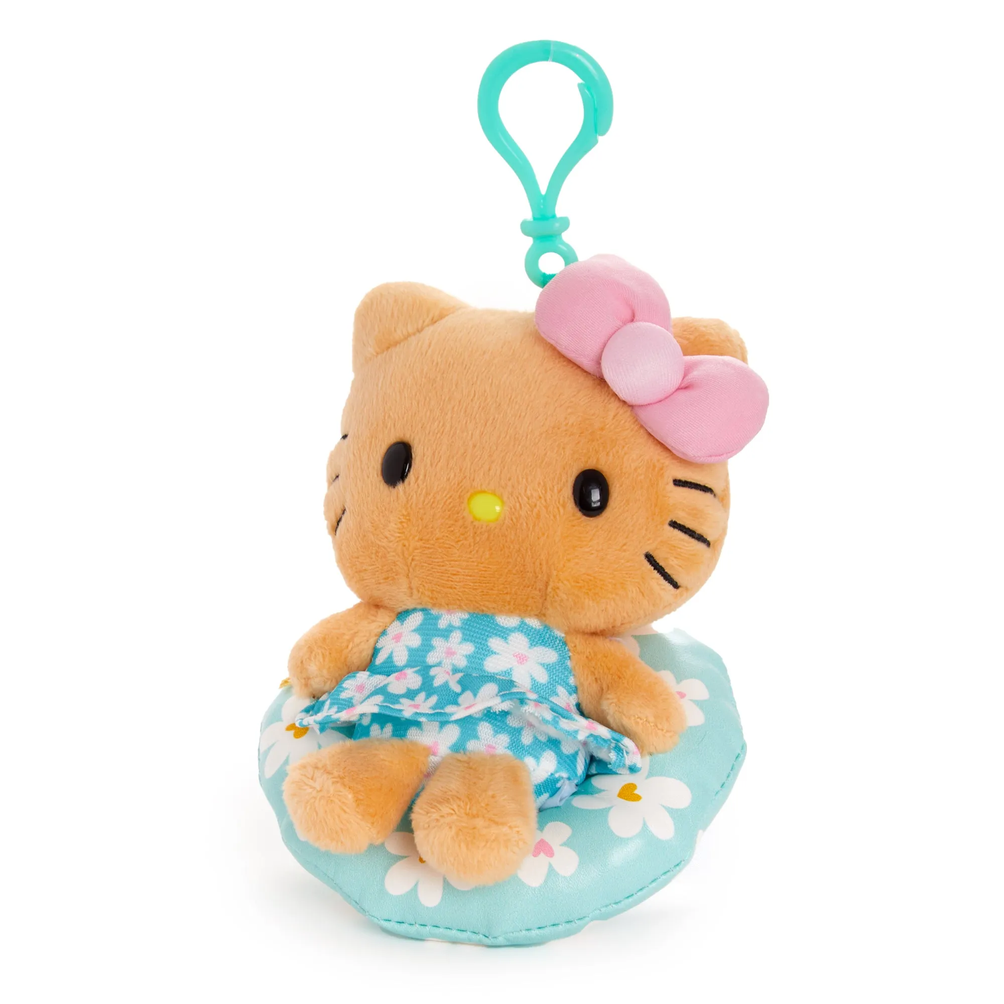 Hello Kitty Tanned Plush Mascot Clip (Summer Pool Series) sold by Sanrio