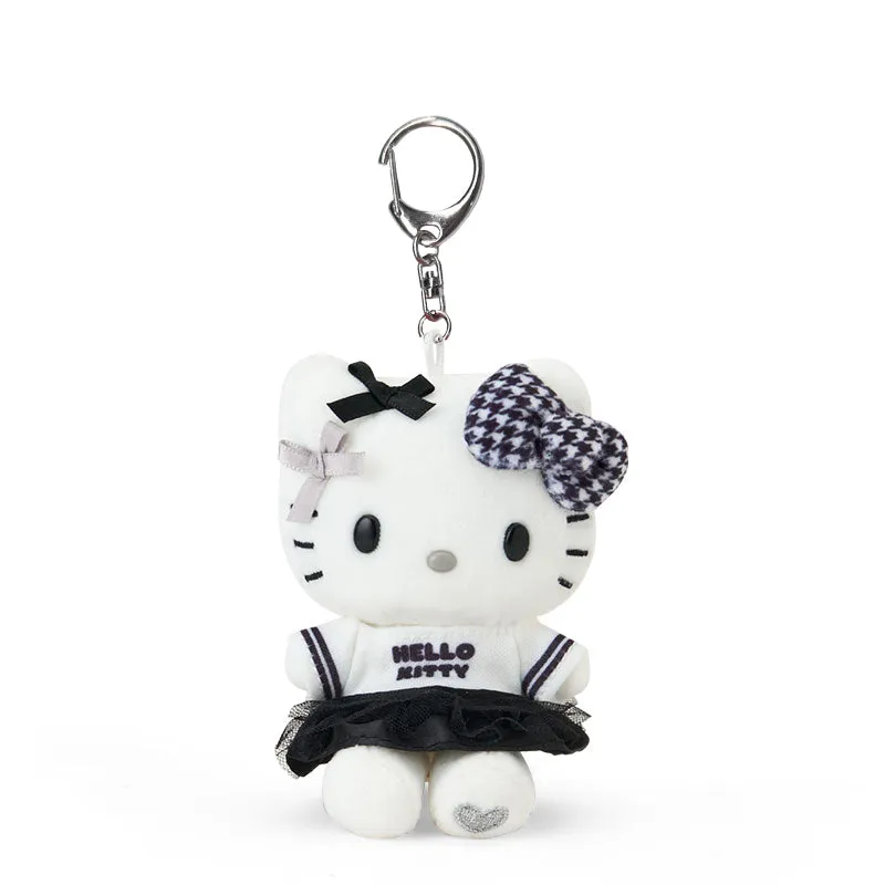 Hello Kitty Plush Mascot Keychain (Silver Houndstooth Series) sold by Sanrio