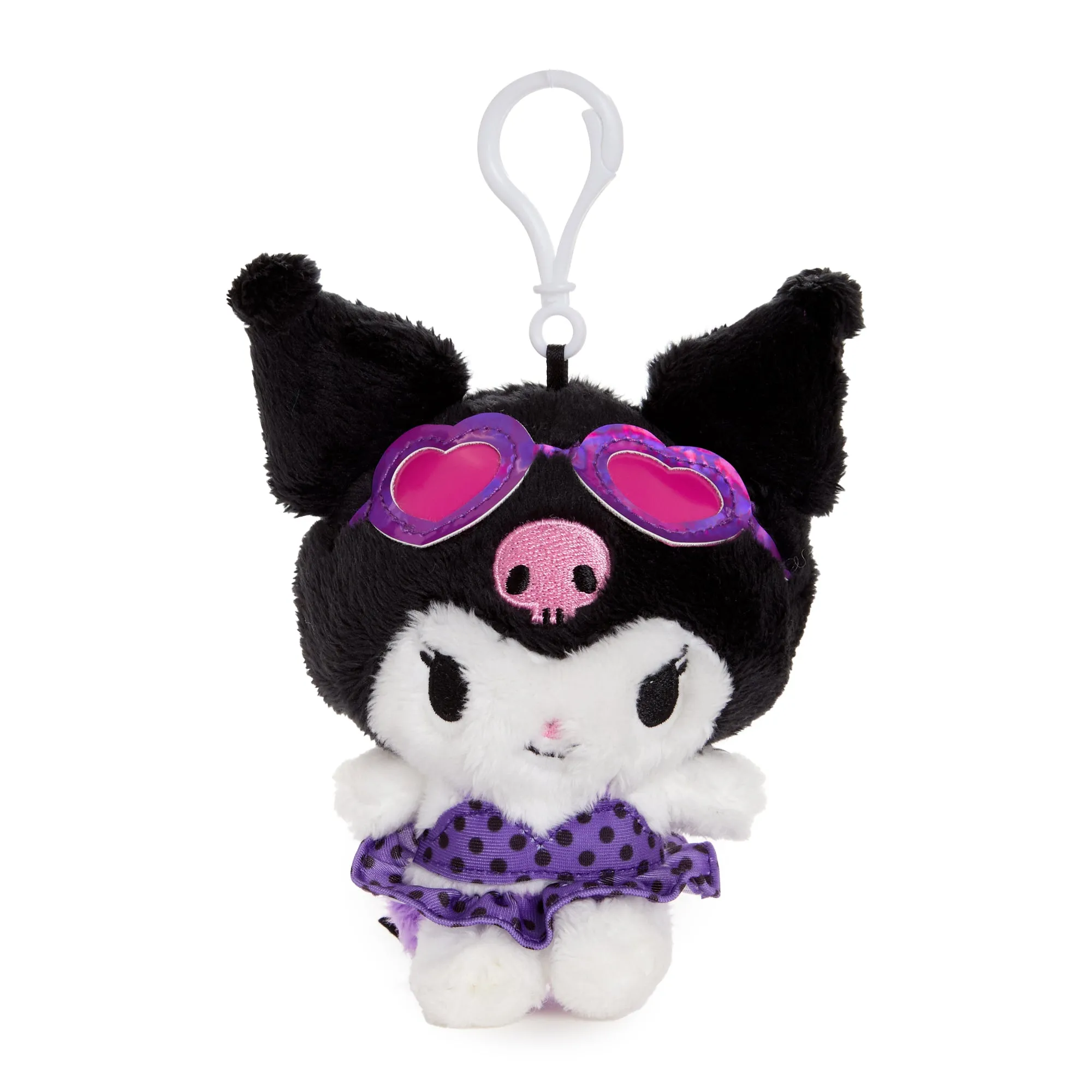 Kuromi Plush Mascot Clip (Summer Swim Series) sold by Sanrio