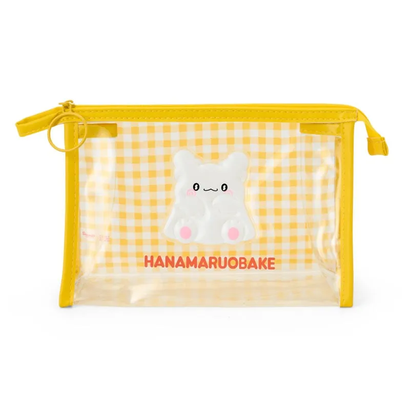 Hanamaruobake Clear Gingham Zipper Pouch sold by Sanrio