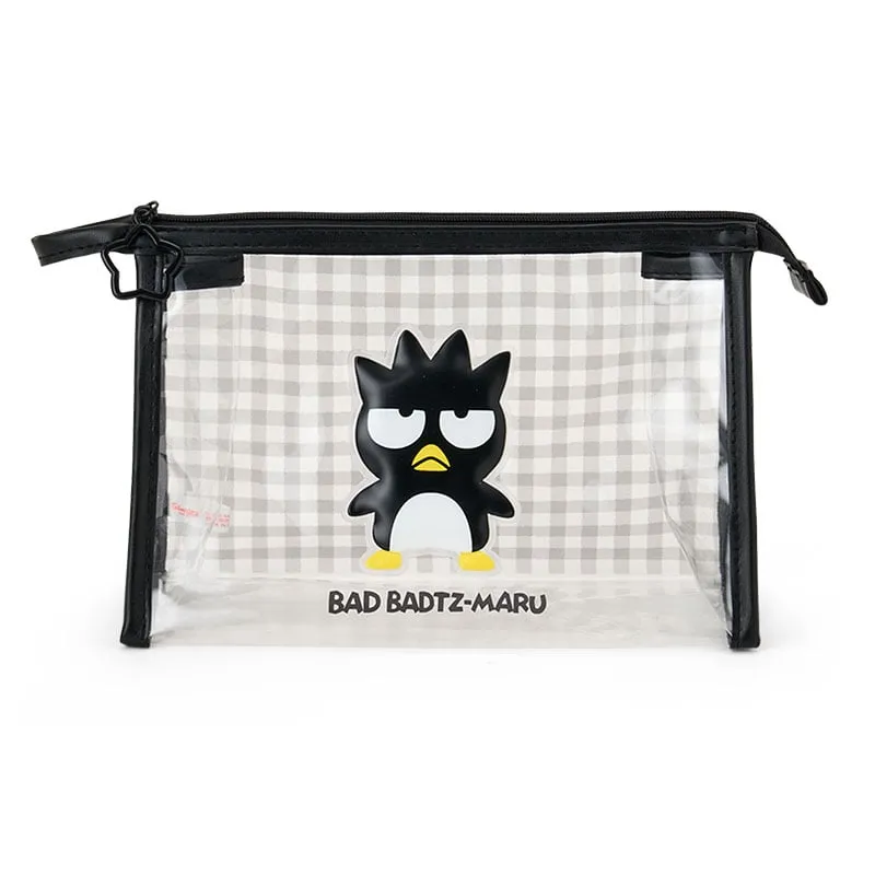 Badtz-maru Clear Gingham Zipper Pouch sold by Sanrio