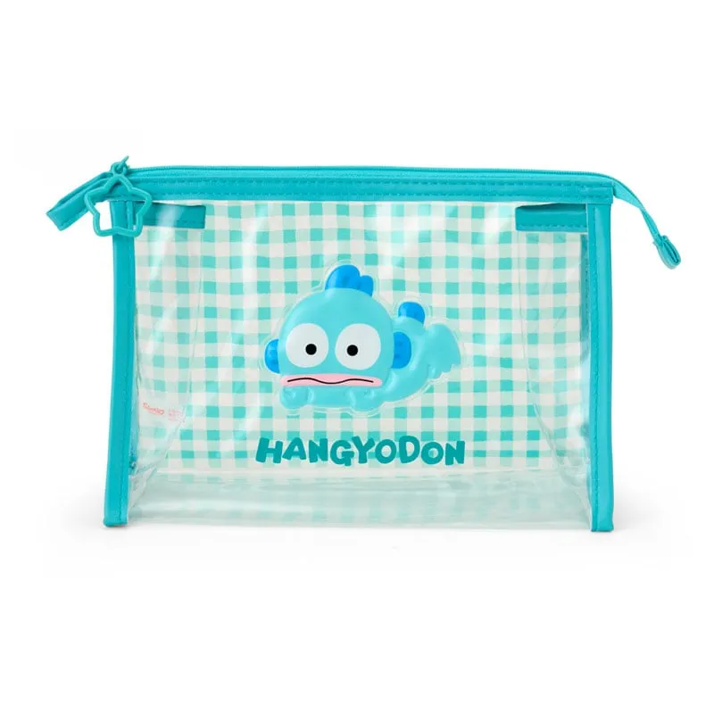 Hangyodon Clear Gingham Zipper Pouch sold by Sanrio